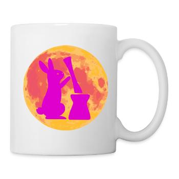 Moon Bunny Stomps Rice Cake – Full Moon Design - Mug - white - Right