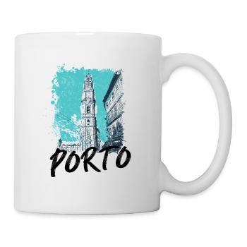Tour des Clérigos Porto illustration artistique - Mug blanc - blanc - Droite