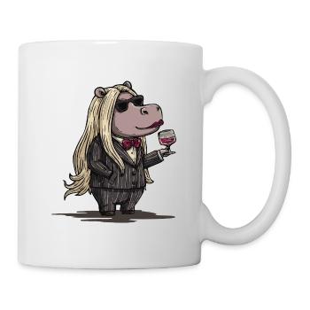 Stylish Gangster Hippo - Tasse - Weiß - Rechts