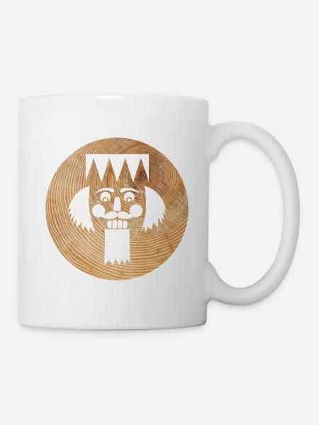 Nussknacker Holz Kreis Weihnachten Advent Figur - Tasse - Weiß