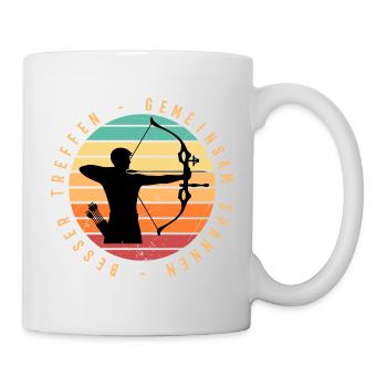 Bogenschütze im Sonnenuntergang - Tasse - Weiß - Rechts