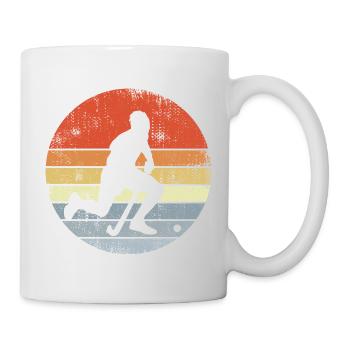 Dessin d’un joueur de hockey sur gazon - Mug blanc - blanc - Droite