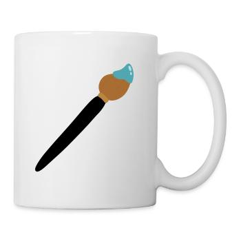 pinceau - Mug blanc - blanc - Droite