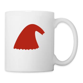 Rote Nikolausmütze mit Fellbesatz - Tasse - Weiß - Rechts