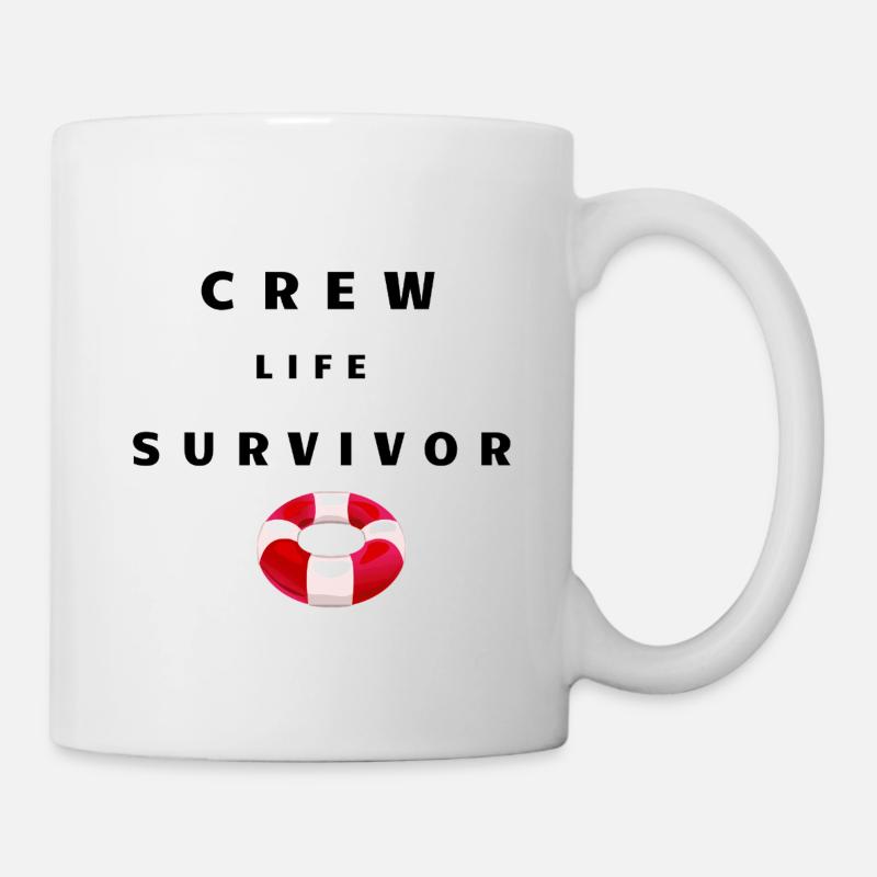 Survivant de la vie de l’équipage - Mug blanc - blanc