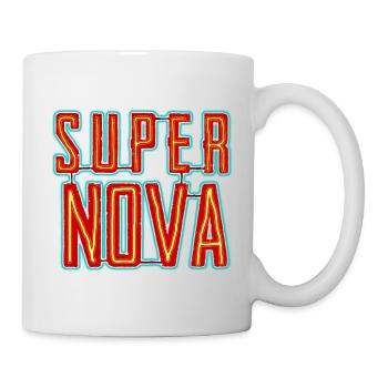 Super Nova Neon Schriftzug - Tasse - Weiß - Rechts