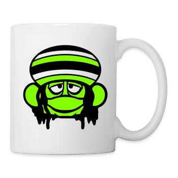 Frog Reggae Music Rasta Hair Hat Jamaica Fun - Mug - white - Right