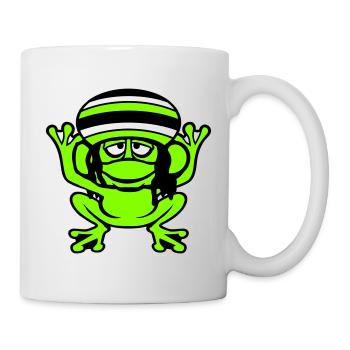 Frog Reggae Music Rasta Hair Hat Jamaica Fun - Mug - white - Right