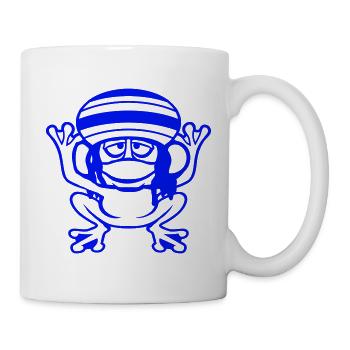 Frog Reggae Music Rasta Hair Hat Jamaica Fun - Mug - white - Right