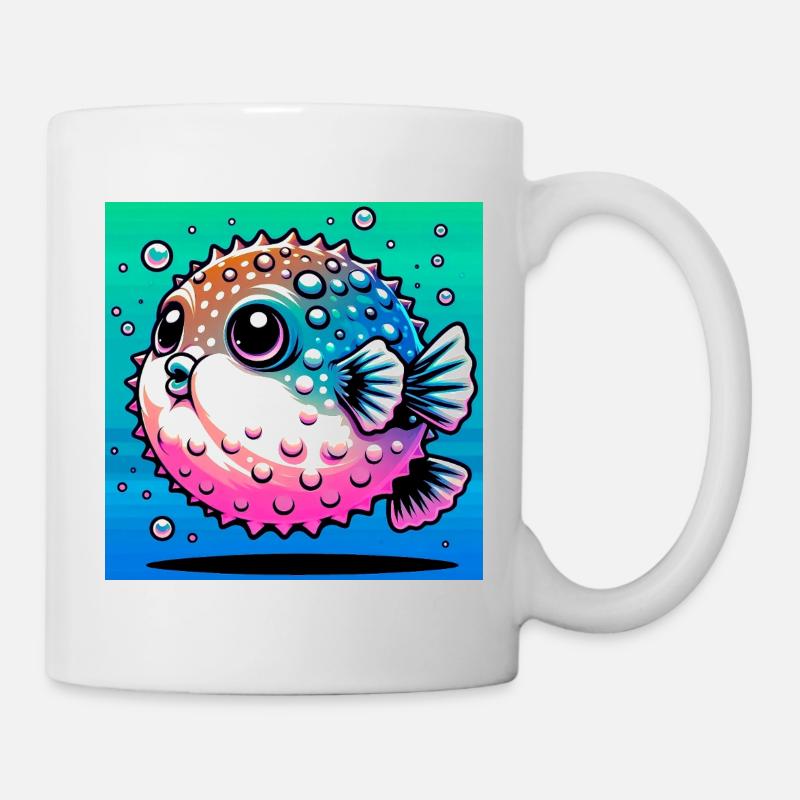 Kugelfisch - Tasse - Weiß