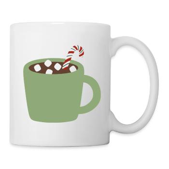 Green Mug Cocoa with Candy Cane - Mug - white - Right