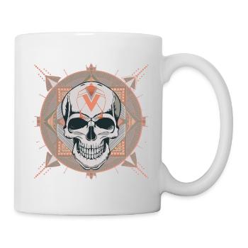 Cyber Geometric Skull Mandala - Mug - white - Right