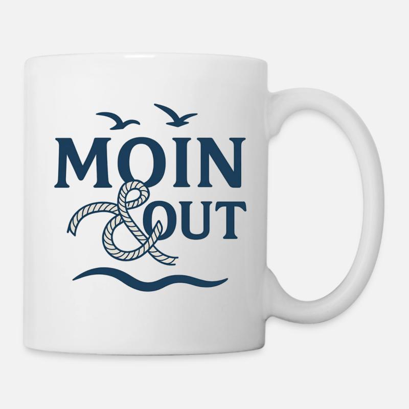 Logo nautique Moin & Out - Mug blanc - blanc