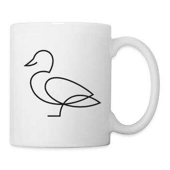 Croquis de canard – Motif animalier minimaliste - Mug blanc - blanc - Droite