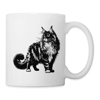 Maine Coon Design – Majestätisch und imposant - Tasse - Weiß - Rechts