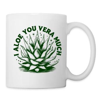 Je vous aloe vera beaucoup d’amateur de plantes - Mug blanc - blanc - Droite