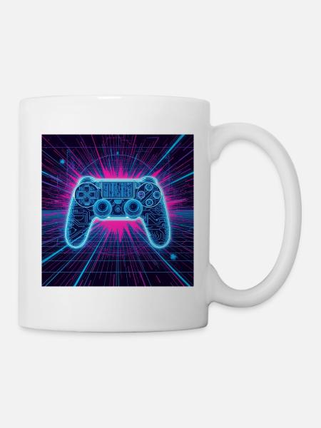 Neon Gaming Universe - Tasse - Weiß