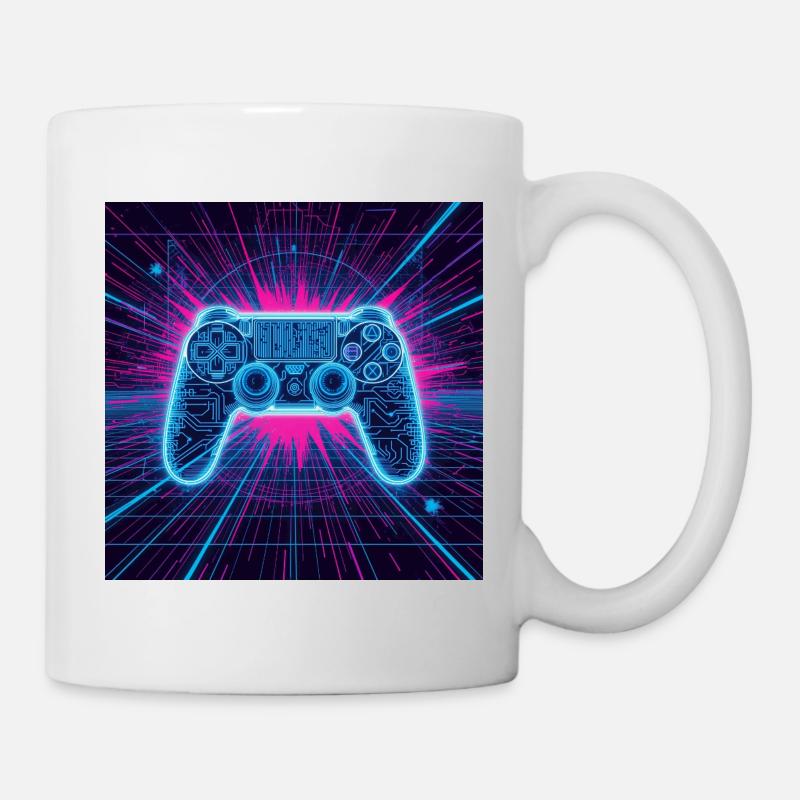 Neon Gaming Universe - Tasse - Weiß