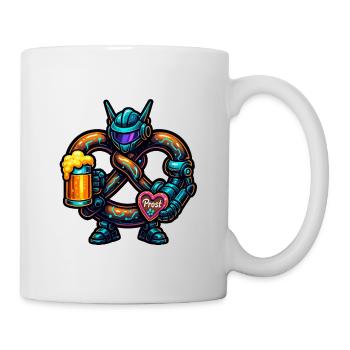 Cyber Bretzel avec motif de bière et de cœur - Mug blanc - blanc - Droite
