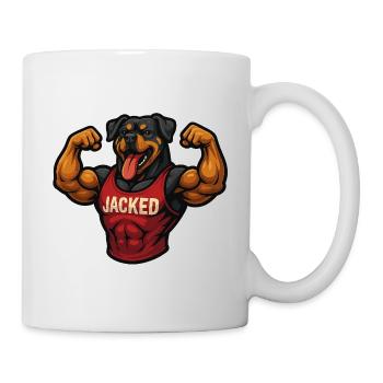 Muskelhund Fitness Power Design - Tasse - Weiß - Rechts