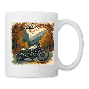 Affiche de motocyclisme de luxe silencieux - Mug blanc - blanc - Droite