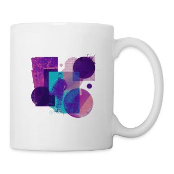 Retrofuturistic Silhouette Geometric Collage - Mug - white - Right
