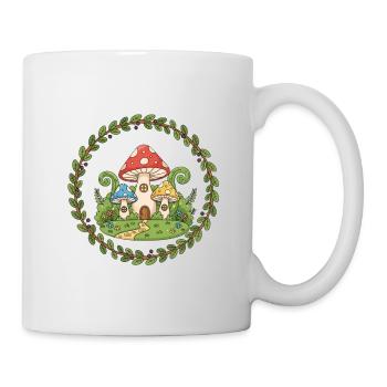 Waldpilzhaus Kranz - Tasse - Weiß - Rechts