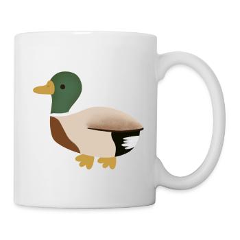 Canard colvert Illustration minimale - Mug blanc - blanc - Droite