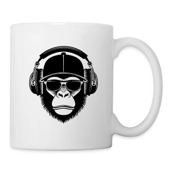 Groovy Nightclub Party Techno Monkey Head Chemise - Mug blanc - blanc - Droite