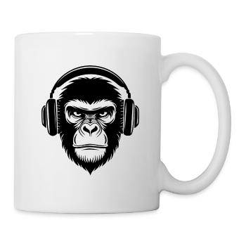 Festival Groove Crowd Mix Monkey Head Shirt - Mug - white - Right