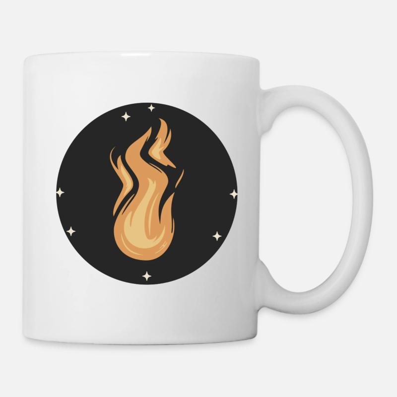Emblème de la flamme céleste - Mug blanc - blanc