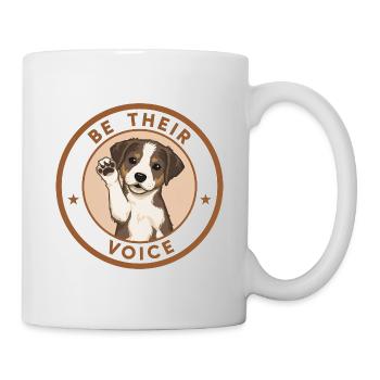 Cute Dog Cartoon Be Their Voice - Mug - white - Right