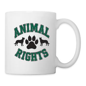 Animal Rights College Style Typography - Mug - white - Right