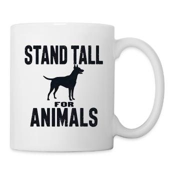Stand Tall for Animals Dog Silhouette - Mug - white - Right