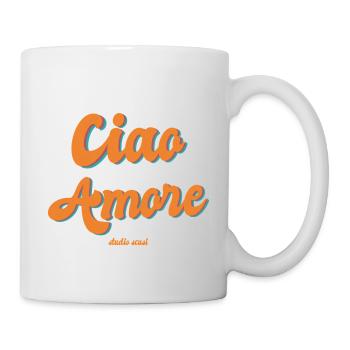 Ciao Amore Typographie rétro - Mug blanc - blanc - Droite