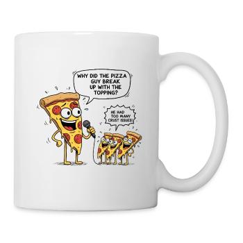 Pizza Comedy Pun – Lustiger Foodie Witz - Tasse - Weiß - Rechts