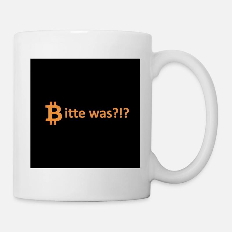 Bitcoin s’il vous plaît que dire - Mug blanc - blanc
