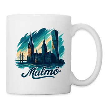 Malmö Stadt Schweden cool maritim Geschenk - Tasse - Weiß - Rechts