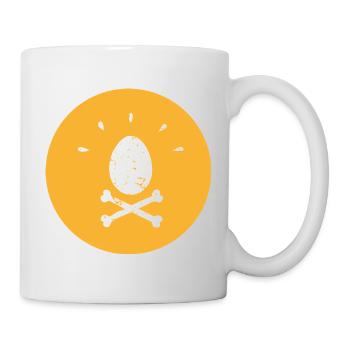 Pirate Easter Egg in Yolk Yellow Krim Grungy Style - Mug - white - Right
