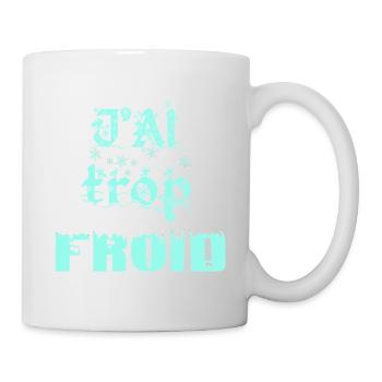 Winter Frost Typography - Mug blanc - blanc - Droite