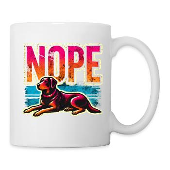 Nö Hund Sonnenuntergang, Vater - Tasse - Weiß - Rechts