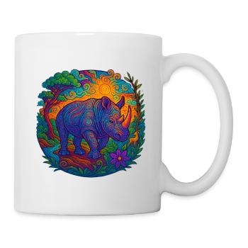 Rhino with family - Mug - white - Right