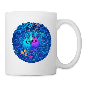 Unterwasserfreunde: Leuchtende Geister - Tasse - Weiß - Rechts