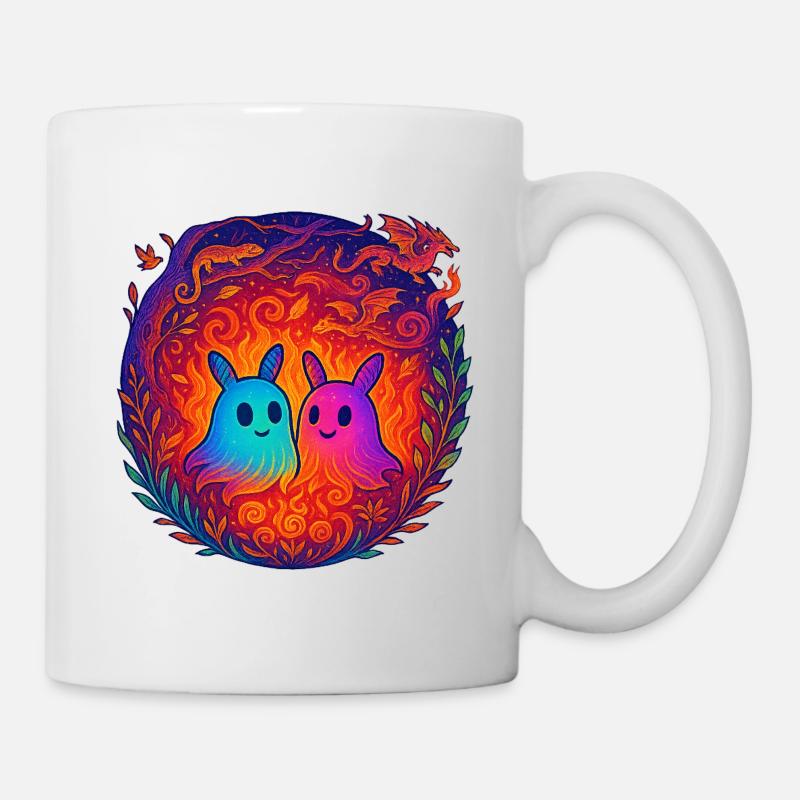 Neon Monster in Liebe - Tasse - Weiß