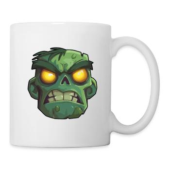 Scary zombie head - Mug - white - Right