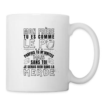 Frère génial Indispensable Papier toilette Cadeau - Mug blanc - blanc - Droite