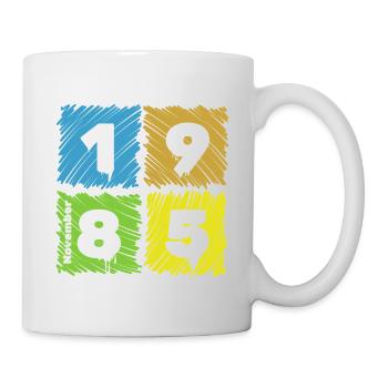 40. Geburtstag Farbige Patches depuis 11/1985 - Mug blanc - blanc - Droite