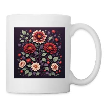 Purple Night Flowers - Mug - white - Right