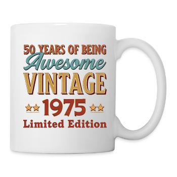 Rétro 1975 Édition Limitée Vintage - Mug blanc - blanc - Droite