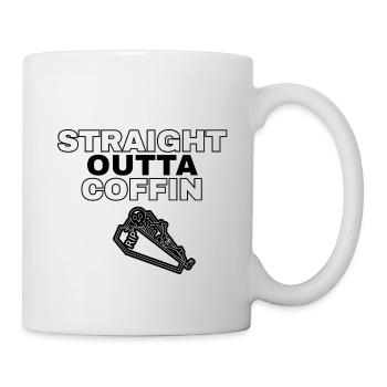 Conception de squelette de cercueil droit - Mug blanc - blanc - Droite